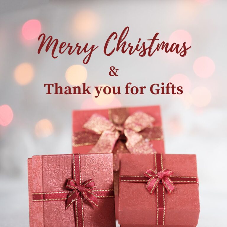 Thank you Messages for Christmas gifts