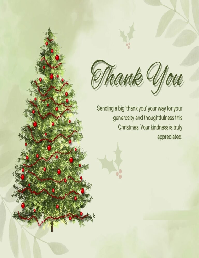 Christmas Wishes Thank You Messages