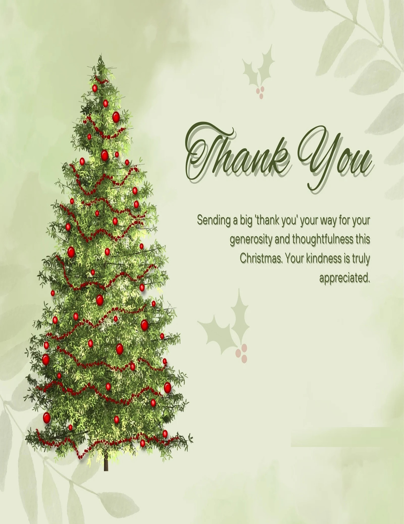 Christmas Wishes Thank You Messages