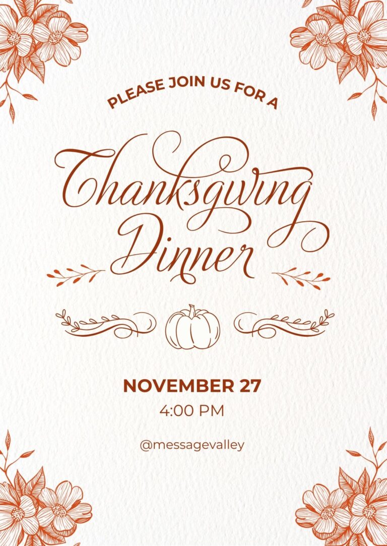 Thanksgiving Dinner Invitation-