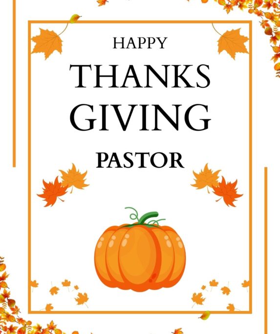 Thanksgiving Message for Pastor