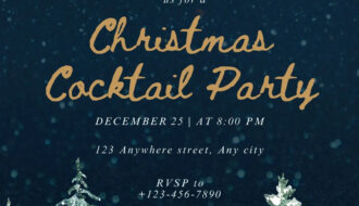 Christmas Cocktail Party Invitations