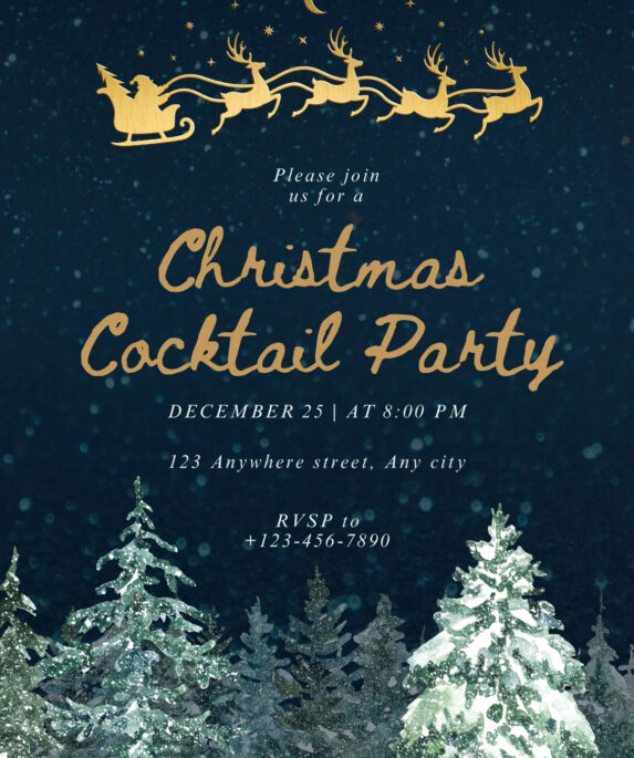 Christmas Cocktail Party Invitations