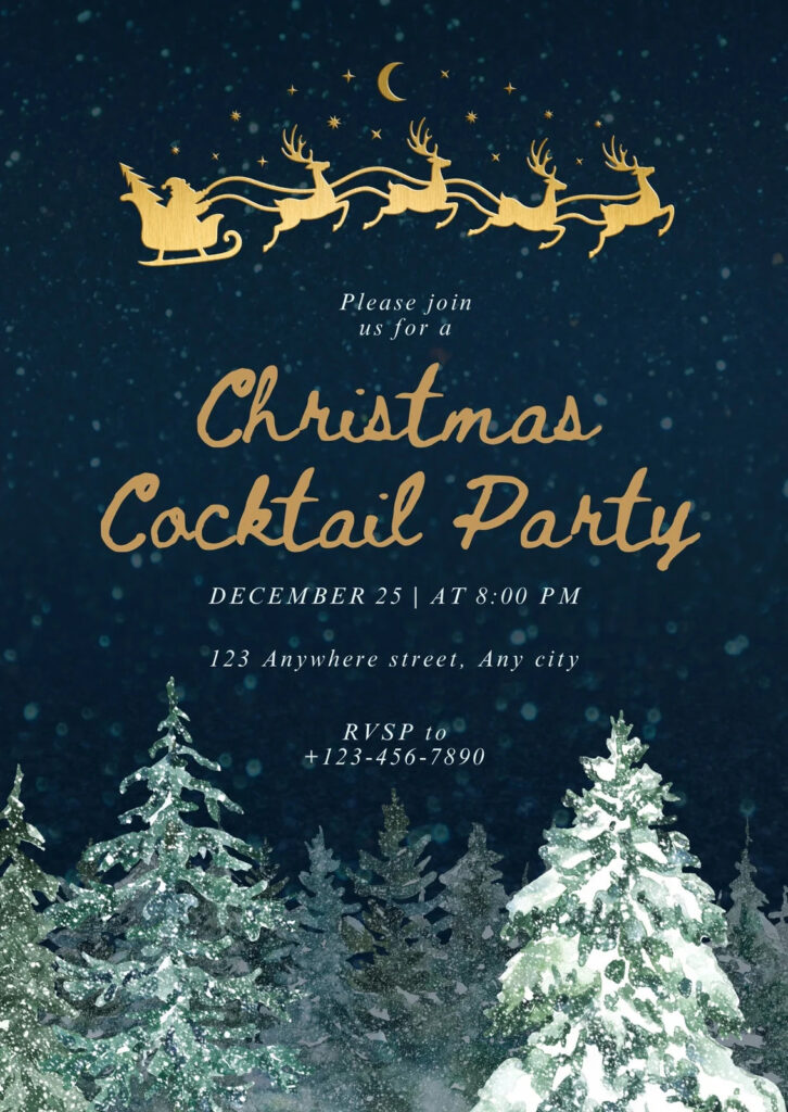 Christmas Cocktail Party Invitations