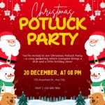 Christmas Potluck Party Invitation Messages