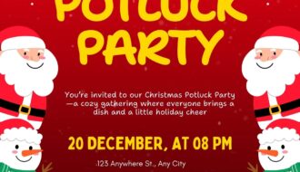 Christmas Potluck Party Invitation Messages