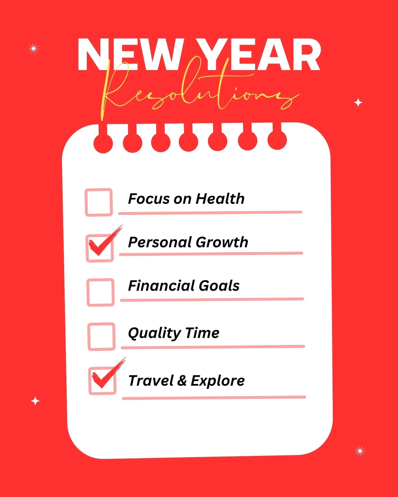 New Year Resolutions Ideas