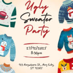 Ugly Christmas Sweater Party Invitations