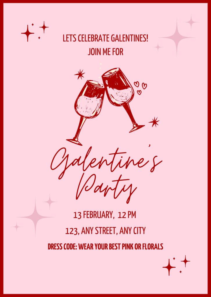 Galentine's Day Party Invitation Messages