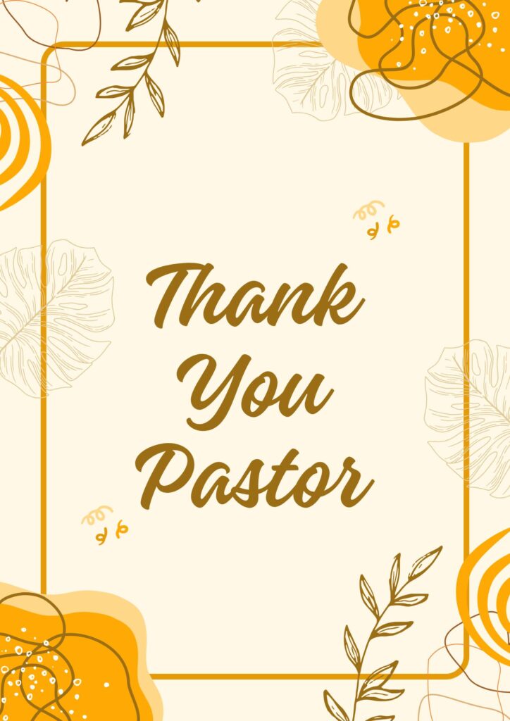 Thank you messages for Pastor for Counseling