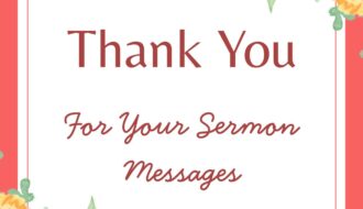 Thank you messages for Pastor for Sermon Messages