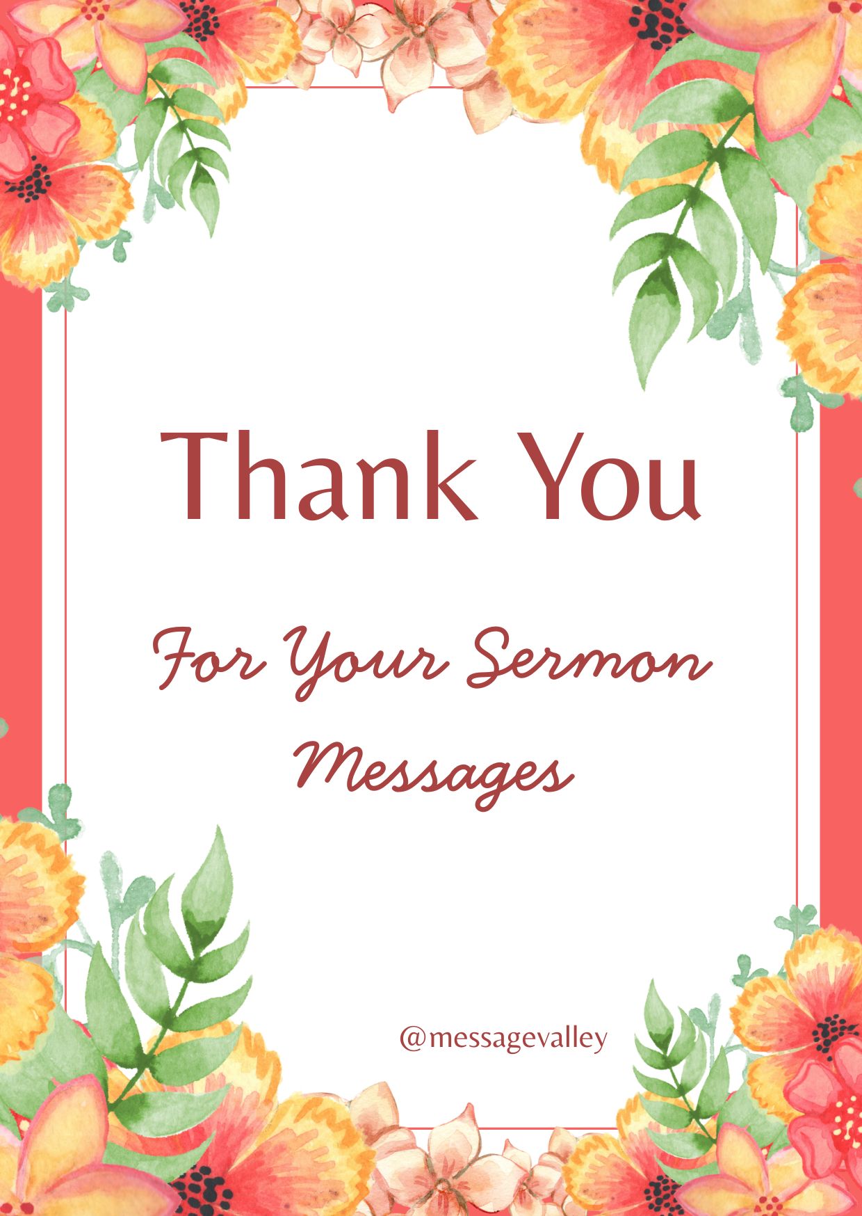 Thank you messages for Pastor for Sermon Messages