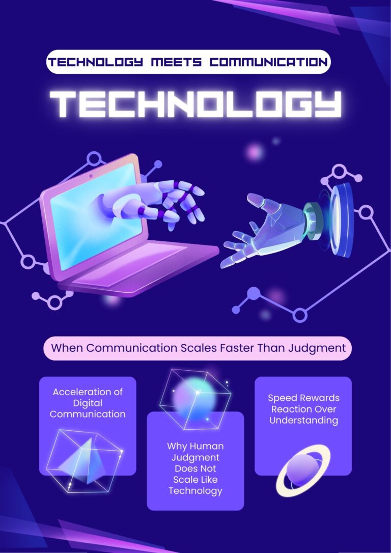 When Communication Scales Faster Than Judgment