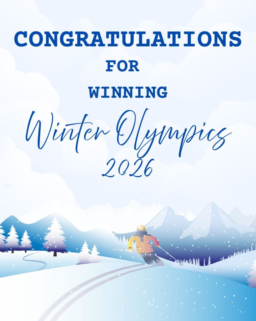 Congratulation Messages for Winning Medal at Winter Olympics 2026