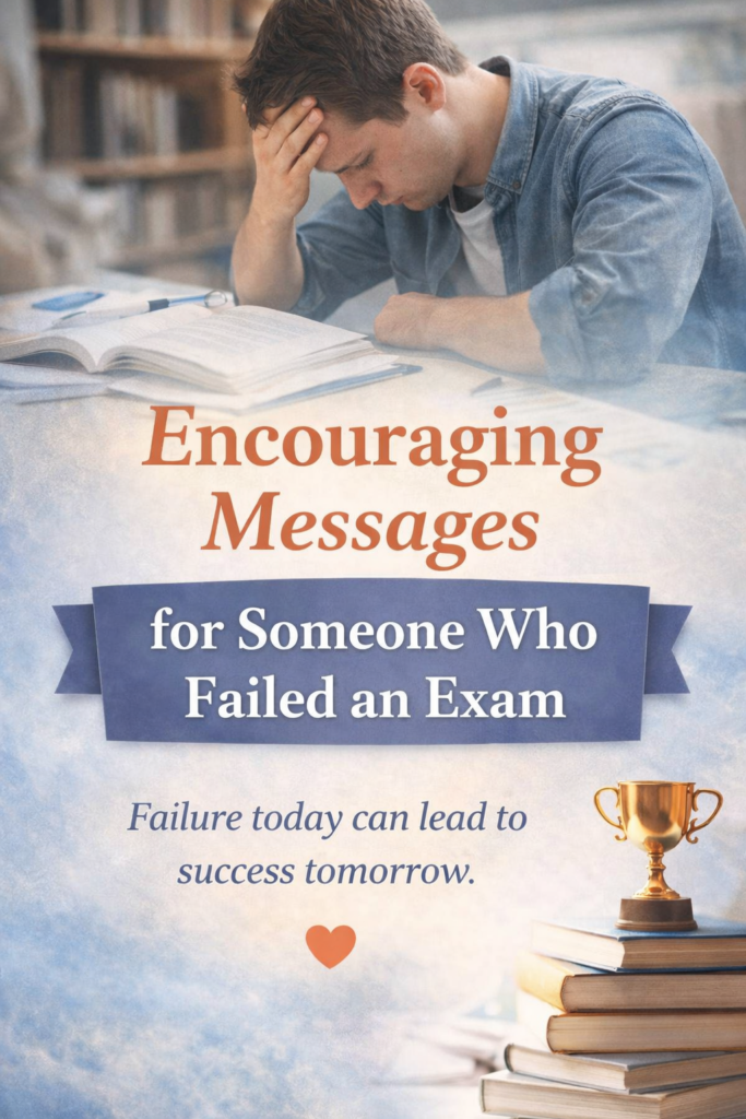 Encouraging Messages for Someone Who Failed an Exam