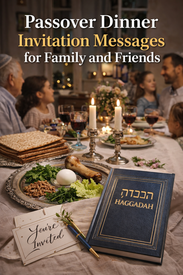 Passover Dinner Invitation Messages