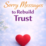 Sorry Messages to Rebuild Trust