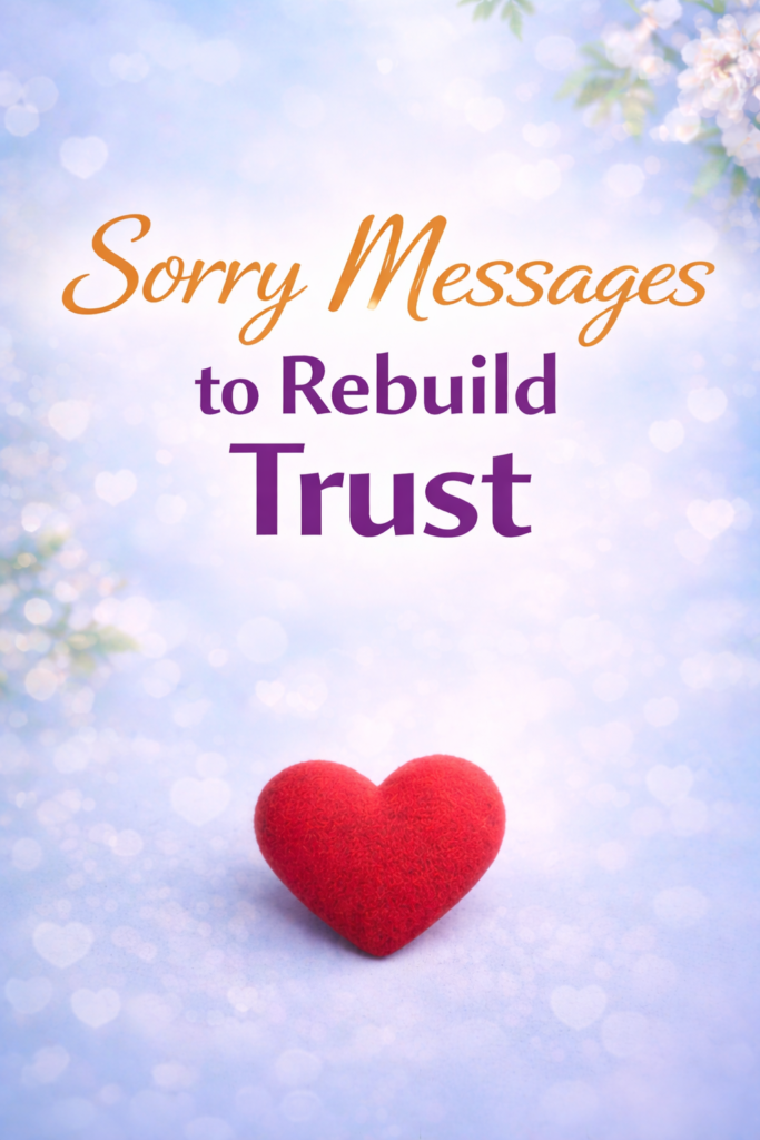 Sorry Messages to Rebuild Trust