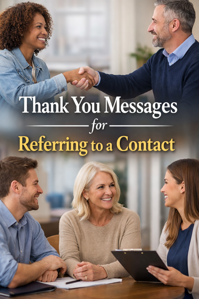 Thank You Messages for Referring to a Contact